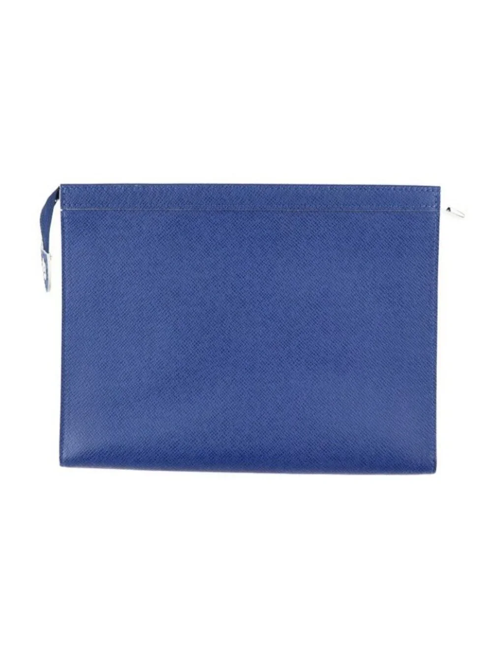 Louis Vuitton Pochette Voyage MM Second Bag Leather Cobalt Blue Silver